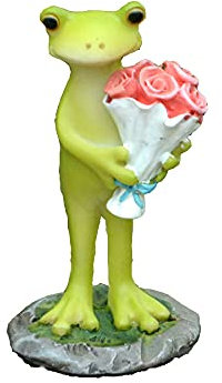 Gemmia Figurine Grenouille Fée Jardin Miniature- Mini Sourire Tous Les Jours Grenouille