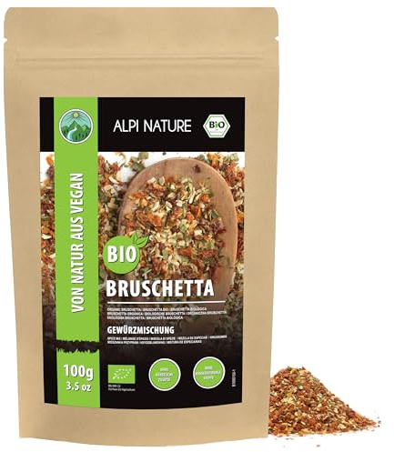 Alpi Nature Bruschetta Stark Kryddblandning BIO 100g, Italiensk Smaksättning, Chili Kryddblandning