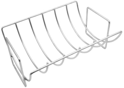 DOITOOL 1pezzi Costine da Barbecue in Acciaio Inox per Costine di Manzo Supporto Antiaderente per Grigliare Resistente Calore