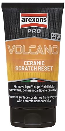 Arexons Car Care Pro VOLCANO - Elimina Graffi Ceramico, Rimuove e Attenua Graffi Superficiali dalla Carrozzeria, con Nanoparticelle Ceramiche che Proteggono il Trattamento, 150g