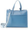DreiMaster Maritim Women's Shopper Bag aus Leder, DUNKELBLAU