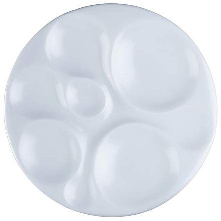 Palette, Keramikpalette, Imitation Mondoberfläche, Aquarellpalette, Gouachepalette, weiße Porzellanpalette, Vintage-Stil, Farbe(L)