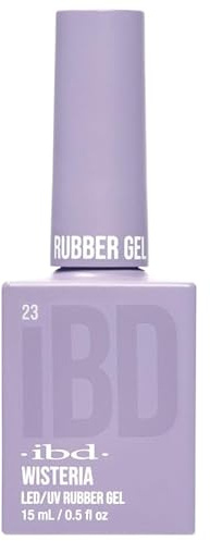 IBD Rubber Gel - Wisteria - 15 ml - Made in USA - Premium Nail Polish for Durable Manicure and Smooth Nails - LED/UV Varnish