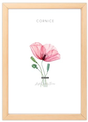 Lupia - Cornice portafoto da Parete e da Tavolo in Legno Naturale Grezzo Natural Wood, Decorabile e da pitturare, Stile Rustico, per Foto, Poster, Stampe, Made in Italy 18x24 cm