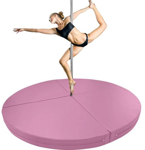 Bärbar poledance-matta - vikbar träningsmatta med bärhandtag, idealisk för säker poledans, hållbar stoppning för maximalt skydd