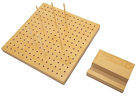 KIMISS Planche de Blocage au Crochet avec 6 épingles – Tapis de Blocage en Bois Tetragonum pour Débutants et Mamans, Idéal pour les Projets de Tricot (arbre synthétique 2)