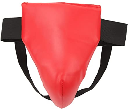 Protezione inguinale boxe per l’allenamento di kickboxing, jockstrap regolabile con assorbimento degli urti e protezione addominale ventilata, bordo in silicone comodo e (l)