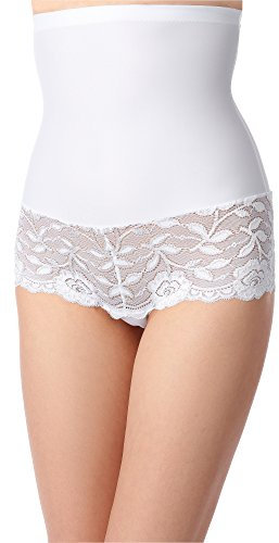 Bellivalini Damen Slip Miederslip figurformend Bauch Weg Effekt Shapewear BLV50-104 (Weiß, XXXXL)