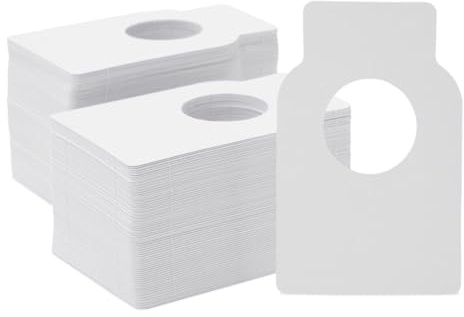 Juvale Paquete de 300 etiquetas para botellas de vino para colección de bodega, champán, etiquetas colgantes para nombre, año, notas de cata (2.2 x 3.5 pulgadas, blanco)