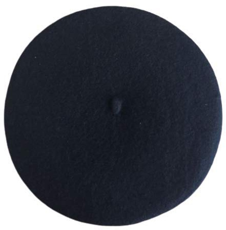 Euskal Txapela Béret Noir Adulte - Adoptez Un Look Tendance et typiquement français en Vous réappropriant Le béret Basque - Vu défilés 2018/2019-100% Laine - 28 cm de diamètre