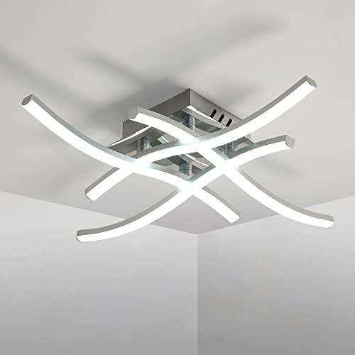 DAXGD Lámpara de Techo LED, Plafón led Techo Modernos 24W, Plafones Interior 2300 Lúmenes 6000K, para balcón de Dormitorio de Sala de Estar