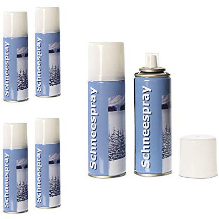 Cepewa Lot de 6 sprays de neige décorative, 111 ml, pour neige artificielle de Noël (2 x 3 sprays de neige)