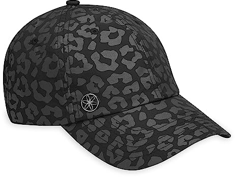 Gaiam Womens Classic Fitness Hat Baseball Cap, Leopard Print Black