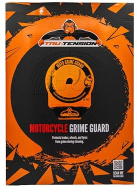 Tru Tension | Moto Grime Guard | Protect Brakes & Wheels During Cleaning | Perfect For Road, Off-Road, Commuting & Touring Bikes | Motorcycle Tools & Accessories