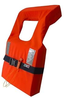 Nautica DDR srl Gilet de sauvetage certifié 100N - Ceinture de sauvetage réglable Flottant Natation Aide pour sauvetage Orange