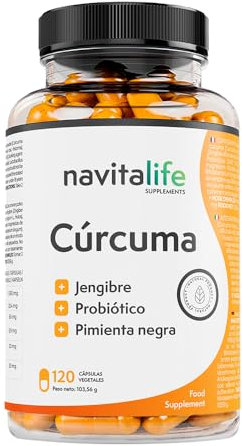 Curcuma 1360 mg + Probiotiques + Gingembre + Poivre Noir | 120 Capsules pour 4 Mois | Curcumine à Haute Concentration, Haute Biodisponibilité | Action Naturelle Douleur Musculaire & Inflammation