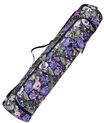 Hixingo Yogamatten-Taschen Yogatasche Wasserdicht Große Kapazität Tragetasche Sporttasche mit Seitentasche und Schultergurt für Pilates Matten & Yoga Zubehör Damen Sport Gym (Lila,16x76cm)