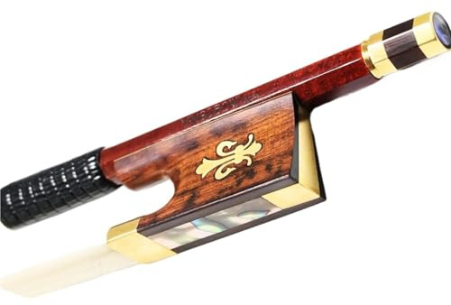 principiante Práctica Arco Violín Tamaño 4/4 piezas de violín accesorios arco híbrido fibra de carbono arco de palisandro brasileño arco de madera de serpiente