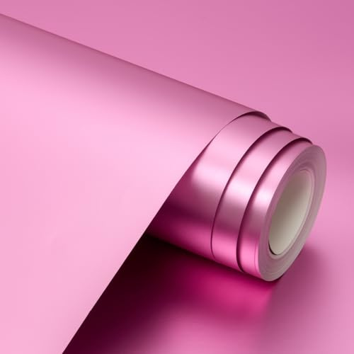 Papier cadeau mat or rose 12 m : Rouleau de 43 cm de papier uni brillant pour la Saint-Valentin, les anniversaires, les mariages et autres occasions spéciales.