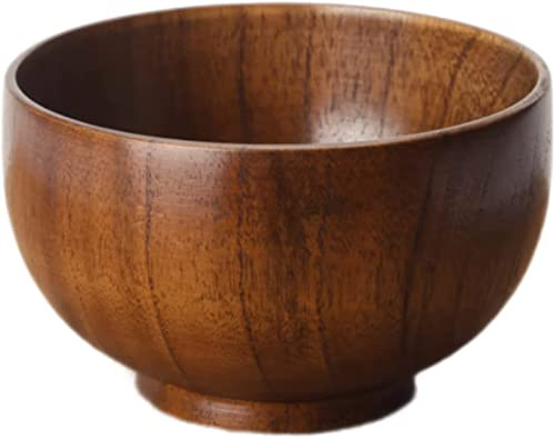 Träskål for frukt, salladsskål, serveringsfat i sallad, hushållsartiklar, japansk, risskål for hushåll, snabbnudelsoppa(13cm)