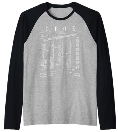 Impression de hautbois Vintage Verni Manche Raglan