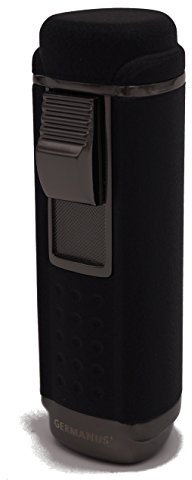 GERMANUS Briquet I Jet avec 4 Flammes Noir