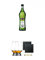 Martini Extra Dry Vermouth 0,75 Liter + The Glencairn Glas Stölzle 2 Stück + Schiefer Glasuntersetzer eckig ca. 9,5 cm Ø 2 Stück