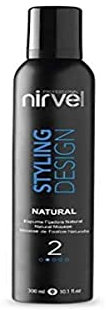 Nirvel Espuma Natural 300ml, Espuma Capilar de Fijación Suave y Acabado Natural