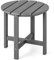 COSTWAY Beistelltisch, Kleiner Gartentisch aus UV-beständigem Kunststoff, Balkontisch wetterfest, für Terrasse, Balkon, Garten, 46 x 46 x 46 cm, Grau