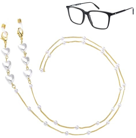 Chaînes de Lunettes Femmes Chaîne pour Lunettes Métal Cordon Lunettes chaîne Lunettes de Soleil Lunettes chaîne Cou Cordon Bandeau de Lunettes chaîne lanière
