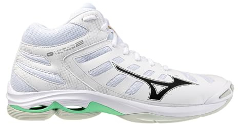 Mizuno Wave Voltage 2 Mid - Zapatillas de voleibol unisex para adulto, Color blanco., 45 EU