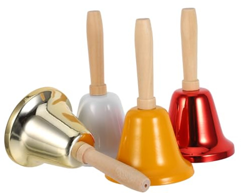 OSALADI 4 Pièces cloche de mariage cloche d'entraînement pour animaux de compagnie solution de main en métal forte sonnette de service