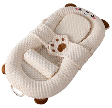 Recliner Newborn Cover - Baby Nest Pod for Newborn 0-24 Months Breathable Portable Baby Bed - Foldable Toddler Travel Bed,New Born Baby Essentials for Boys and Girls (Beige, 94X45cm)
