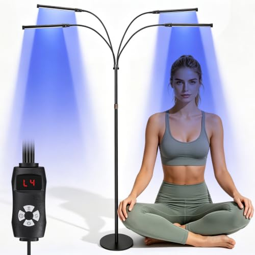 Solarium pour la maison avec 420 LED, 60 W lumière bleue, lampe de bronzage pour le visage et le corps, avec lunettes de solarium pour un usage privé
