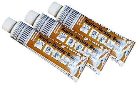 3 x Elsterglanz Kupfer-Messing-Bronze 150ml, Poliermittel, Reinigungsmittel