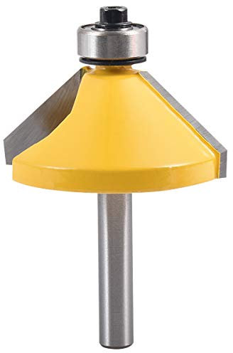 KATUR 45-Grad-Fasen- und Kantenfräser, Hartmetall-Fasenfräser mit 1/4 Zoll-Schaft, Holzbearbeitungsfräser (1/4 Schaft 45-Grad)