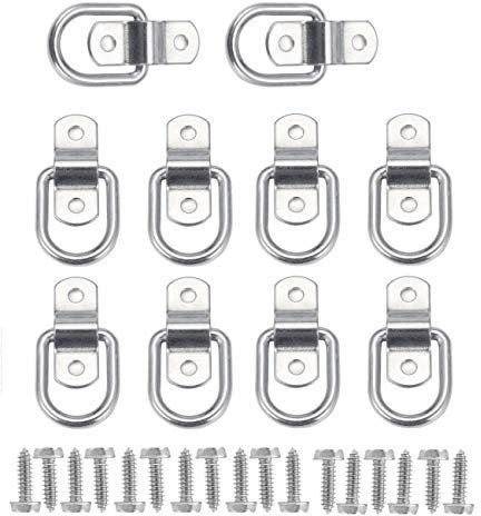 KAHEIGN 10Pz D Anello di Ancoraggio Anello di Ancoraggio del Carico Ancoraggio del Rimorchio Anello di Ancoraggio Forgiato con Viti 20pz per Fissaggio del Carico nel Camion del Rimorchio