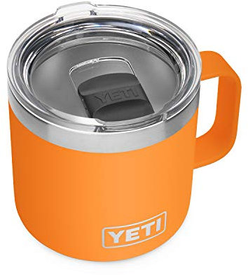 YETI Rambler 14 oz Mug, Vacuum Insulated, Stainless Steel with MagSlider Lid, King Crab 1 Count (Pack of 1)
