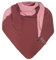 KNIT FACTORY - Fay Dreieckstuch - Fein Gewebte Damen Schal - Für Frühling und Sommer - Hochwertige Qualität - 100% Bio-Baumwolle - Stone Red/Rosa
