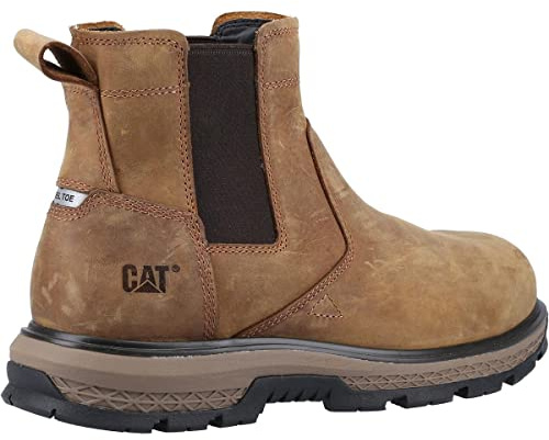 Caterpillar Male Exposition Chelsea Safety Boot, Brown, 11