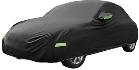 X AUTOHAUX Waterproof Car Cover for Volkswagen New Beetle 1998-2019 Outdoor Full Car Cover All Weather Protection Rain Sun Protection with Zipper Black