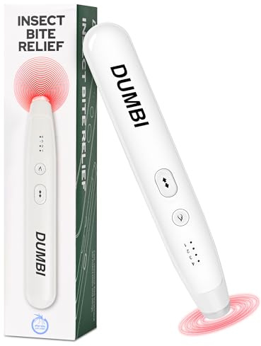 DUMBI Insect Bite Relief Pen for Mosquito Bites & Stings - USB Rechargeable Bug Treatment, Fast Itch Relief Device, Chemical-Free & Kid Safe for Travel & Outdoor Use