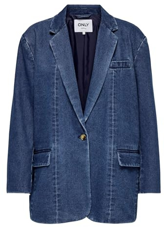 ONLY Onlcory LS DNM Blazer Gua, Medium Blue Denim, S, Medio De Mezclilla Azul, S