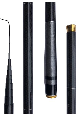 Canna da pesca telescopica in fibra di carbonio Stream Hand Pole Feeder Tenkara 3,6-7,2 m (3,6 m)