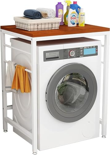 Smart Home, Dryer Stand Laundry Shelf Over Washing Machine Storage Unit,Free Standing Bathroom Storage Unit For Front Loader Washing Machine & Tu
