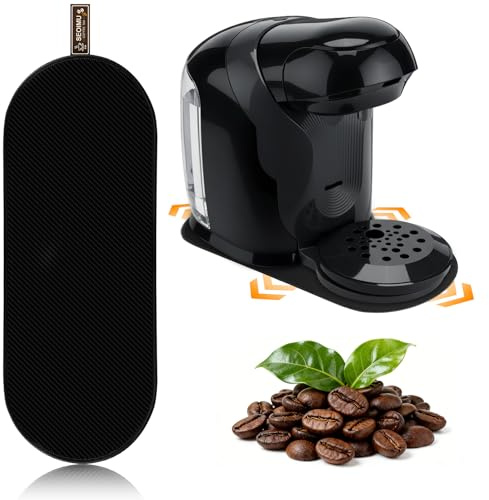 Almohadilla deslizante para máquina de cápsulas Bosch Tassimo Happy Friendly TAS102E, diseño de doble cara, base deslizante con lazo para colgar, fácil de limpiar, protege la superficie de trabajo de