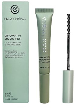 MAXYMOVA Growth Booster – Gel Siero Avanzato Ciglia e Sopracciglia con 5% Capixyl™ per ciglia e sopracciglia più forti e dall'aspetto più pieno e per fissare la curvatura dopo la Laminazione.