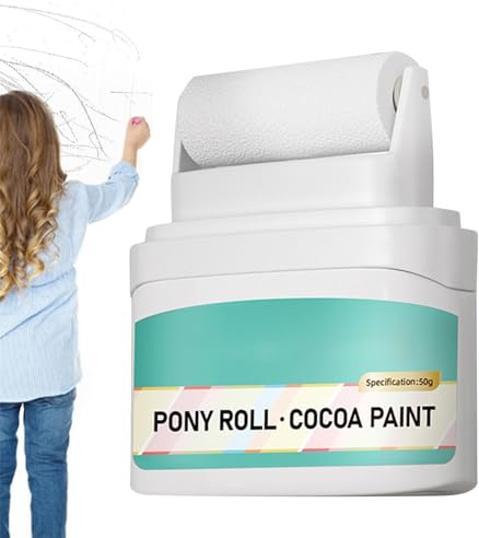 White Paint Wall Repair | 50g Interior Wall Scratch Paint | Integrated Roller for Cleaning Stains, Water-Based White Repair
