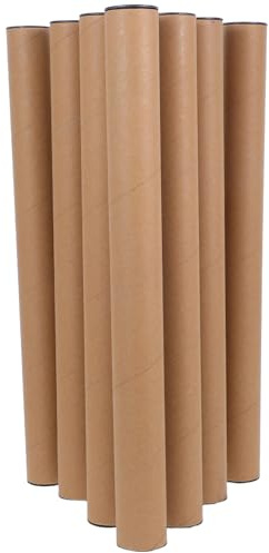 GALPADA 10 Tubos de Rollo de Póster de Papel Kraft con Tapa, Resistentes para Almacenamiento y Envío de Planos, Ideales para Protección y Organización