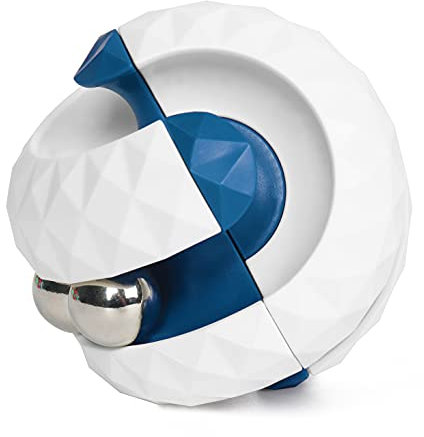 Yiran Rotating Cube Bead Orbit Ball Maze Ball Fidget Hand Spinner Sensory Toys Anxiety and Stress Relief Fingertip Gyro Educational Puzzle Games for Interactive Toys Kids and Adult - White